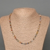 Collar de sodalita, piedra natural facetada en cubo, diámetro 4 mm, longitud 48 cm +/-