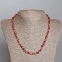 Collar de turmalina multicolor facetada en cubos, diámetro 6 mm, longitud 49 cm ±