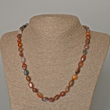 Collar de petersita, cuentas facetadas de piedra natural, diámetro 7×10 mm, longitud 49 cm ±