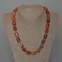 Collar de ágata naranja natural en barras, diámetro 11×15 mm +-, longitud 49 cm+