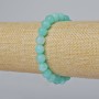 Pulsera de amazonita, piedra natural, bolas lisas, diámetro 8,5 mm, longitud 18 cm ± (elástico)
