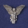 Broche-colgante Ángel metal plateado 43x50 mm+
