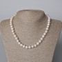 Collar de perlas de río con relieve, diámetro 8,5×8 mm, longitud 42–44 cm