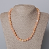 Collar de cuarzo teñido, cuentas lisas, diámetro 8,5 mm, longitud 45-48 cm ±