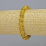 Pulsera de cuarzo amarillo, piedra natural, bolas lisas, diámetro 8,5 mm ± (elástico), longitud 18 cm+