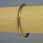 Pulsera de hematita rondel multicolor, diámetro 5×2 mm, longitud 18 cm aprox., elástico