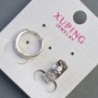 Pendientes Xuping, longitud 12 mm, grosor 6 mm, rodio
