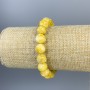 Pulsera de jadeíta facetada de 10 mm, longitud 18 cm, elástica