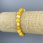 Pulsera de jadeíta con cuentas facetadas de 8 mm, longitud 18 cm ±, elástica