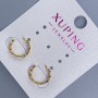 Arete tipo cuff Xuping 11×3 mm ± Baño de oro 18K