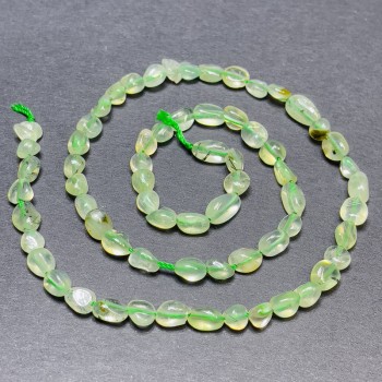 Cuentas de prehnita facetadas en hilo, diámetro 7×5 mm, longitud 41 cm ±