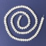 Cuentas de nácar natural en forma de rondeles 5×3 mm, +- en hilo, longitud 39 cm+