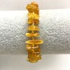 Pulsera de trozos de ámbar, diámetro 9-12×2-4 mm ±, con cuentas, longitud 18 cm ±, elástica