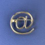 Broche 'Perrito' de metal dorado, 30 mm ±