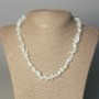 Collar de chips de piedra lunar, diámetro 10×5 mm, longitud 45 mm, con cierre