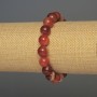 Pulsera de ágata con cuentas lisas de 10 mm, longitud 18 cm ±, elástica