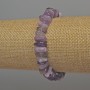 Pulsera de amatista en microfragmentos, diámetro 8–12×4 mm, longitud 18 cm ±, con base elástica
