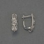 Ganchos para pendientes de metal plateado 17×6 mm - par