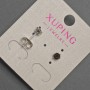Aretes tipo botón Xuping con cristal negro, diámetro 4 mm ±, baño de rodio