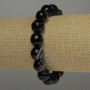 Pulsera elástica de ágata facetada, cuentas de 12 mm, longitud 18 cm