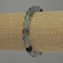 Pulsera de fluorita con cuentas lisas, diámetro 8 mm, longitud 18 cm, elástica