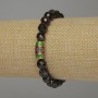 Pulsera de granate, cuentas facetadas, diámetro 8 mm, longitud 18 cm, elástica