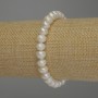 Pulsera de perlas de río, diámetro 8×7 mm, longitud 18 cm (elástico)