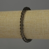 Pulsera de topacio ahumado, cuentas lisas, diámetro 6 mm ±, longitud 18 cm, elástica