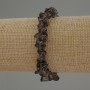 Pulsera de topacio ahumado, trocitos, diámetro 7-10×2-4 mm ±, longitud 18 cm, elástica