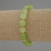 Pulsera de crisoprasa y olivino, cubos facetados de 8×8 mm, cuentas de 3 mm, longitud 18 cm, banda elástica