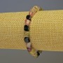 Pulsera de turmalina facetada 7x6 mm, longitud 18 cm, elástica
