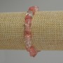 Pulsera de calcedonia en trocitos, diámetro 5-10×2-4 mm ±, longitud 18 cm ±, elástica