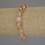 Pulsera de citrino facetado, diámetro 9-11×8 mm, longitud 18 cm, elástica