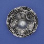 Broche 'Acento Perla Gris' con strass grises y metal plateado 40 mm+