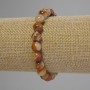 Pulsera de ónix con cuentas lisas de 8,5 mm, longitud 18 cm (elástico)