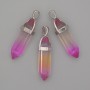 Colgante de vidrio multicolor hexagonal de cristal 8x31x41 mm+