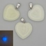 Colgante Corazón de ónix con resplandor azul 20×20×25 mm+