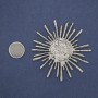 Broche magnético Sol en metal plateado 76 mm+