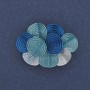 Broche-colgante Acento, 36×26 mm ± esmalte de colores y metal plateado
