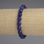 Pulsera de lapislázuli facetado en bola de 8 mm±, longitud 18 cm±, elástica
