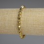 Pulsera de hematita color dorado facetada de 6 mm ±, longitud 18 cm ±, elástica
