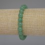 Pulsera de jade con cuentas lisas, diámetro 8 mm ±, longitud 18 cm, banda elástica