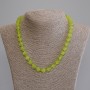 Collar de ojo de gato, cuentas lisas, diámetro 9,5 mm, longitud 50 cm, con cierre
