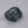Estatua decorativa de tortuga de fluorita 43×30×21 mm+