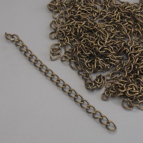 Extensor adicional de cadena de 5 cm, color bronce, acabado bronce (29 g +/-)