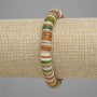 Pulsera de concha Skafarka rondel, diámetro 8×1,5 mm, longitud 18 cm +- elástico