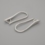 Ganchos para pendientes de metal plateado blanco 20×2 mm+ - par