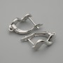 Ganchos para pendientes de metal plateado 17x6 mm ± par