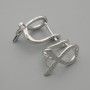 Ganchos plateados para pendientes 16x11 mm - par
