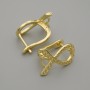 Ganchos dorados para pendientes 16×11 mm - par